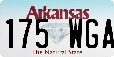 AR license plate 175WGA