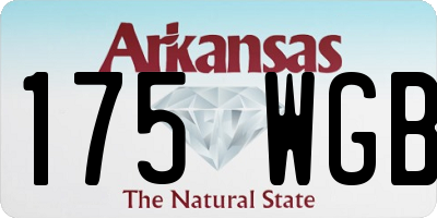 AR license plate 175WGB