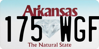 AR license plate 175WGF