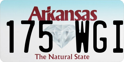 AR license plate 175WGI