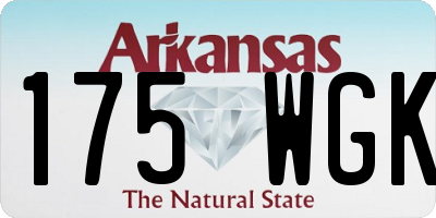 AR license plate 175WGK