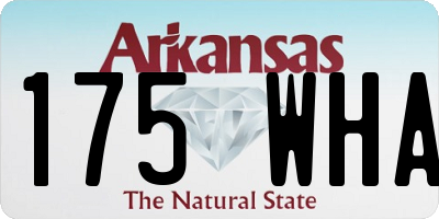 AR license plate 175WHA