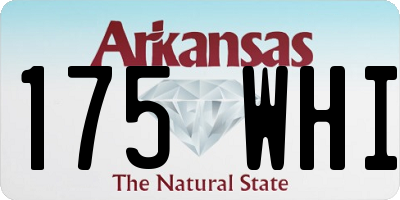 AR license plate 175WHI