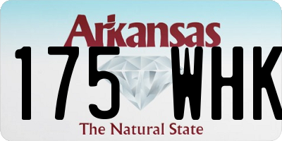 AR license plate 175WHK