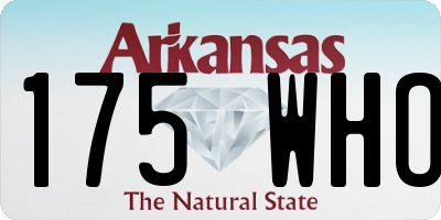AR license plate 175WHO