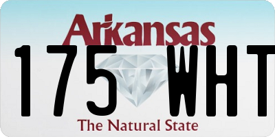 AR license plate 175WHT