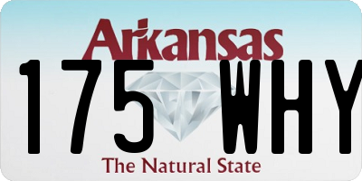 AR license plate 175WHY