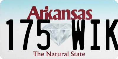 AR license plate 175WIK