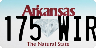 AR license plate 175WIR