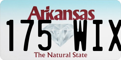 AR license plate 175WIX