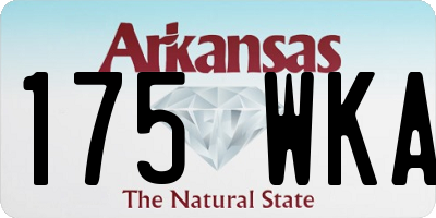 AR license plate 175WKA