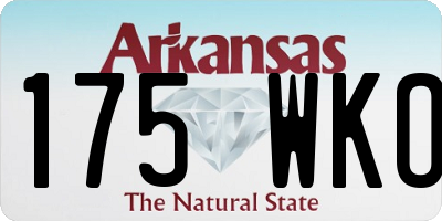 AR license plate 175WKO