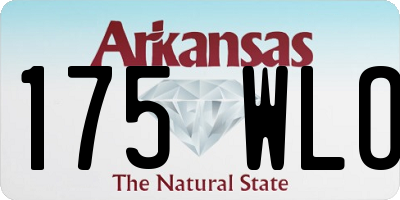 AR license plate 175WLO