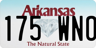 AR license plate 175WNO