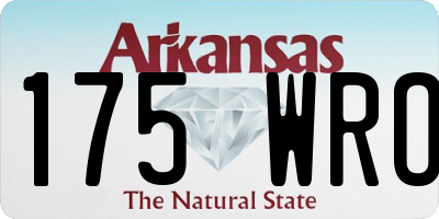 AR license plate 175WRO