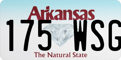 AR license plate 175WSG