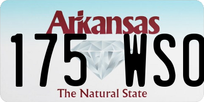 AR license plate 175WSO