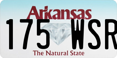 AR license plate 175WSR