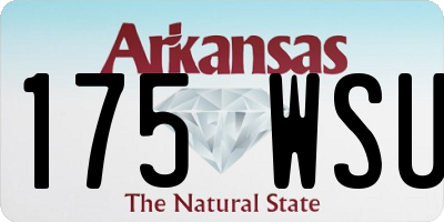 AR license plate 175WSU