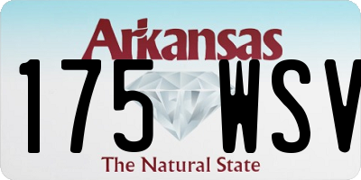 AR license plate 175WSV