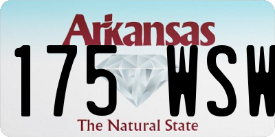 AR license plate 175WSW