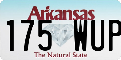 AR license plate 175WUP