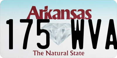 AR license plate 175WVA