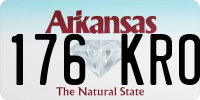 AR license plate 176KRO