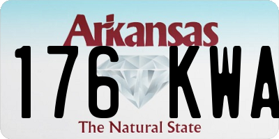 AR license plate 176KWA