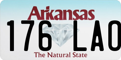 AR license plate 176LAO