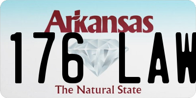 AR license plate 176LAW