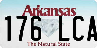 AR license plate 176LCA