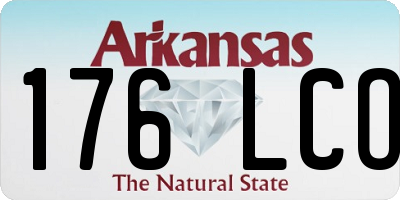 AR license plate 176LCO