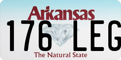 AR license plate 176LEG