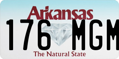 AR license plate 176MGM