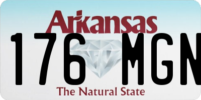 AR license plate 176MGN