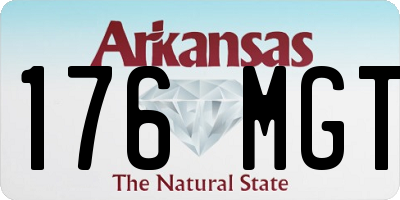 AR license plate 176MGT