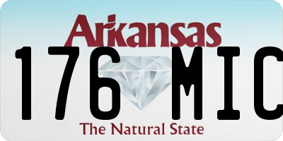 AR license plate 176MIC