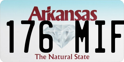 AR license plate 176MIF