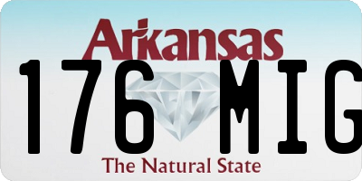 AR license plate 176MIG