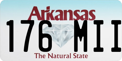 AR license plate 176MII