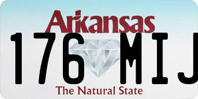 AR license plate 176MIJ
