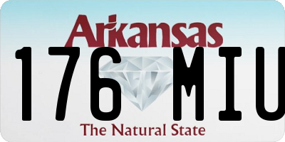 AR license plate 176MIU