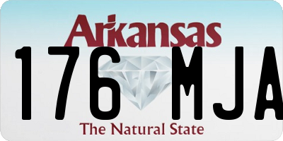 AR license plate 176MJA