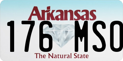 AR license plate 176MSO