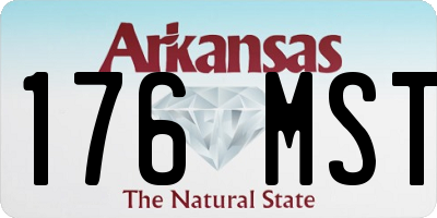 AR license plate 176MST