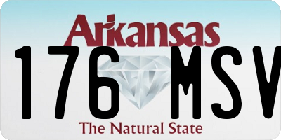 AR license plate 176MSV
