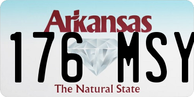 AR license plate 176MSY