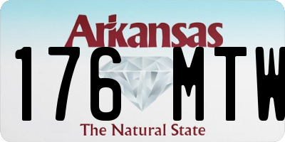 AR license plate 176MTW