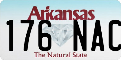 AR license plate 176NAC